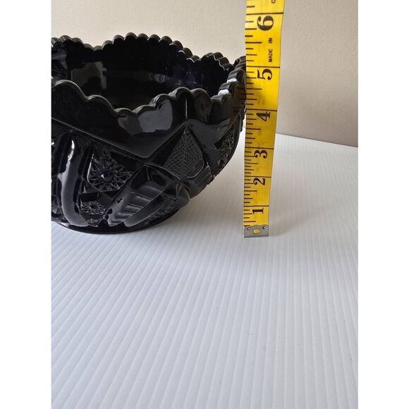 Tiara Indiana Glass Bowl Black Vintage - Picture 6 of 6
